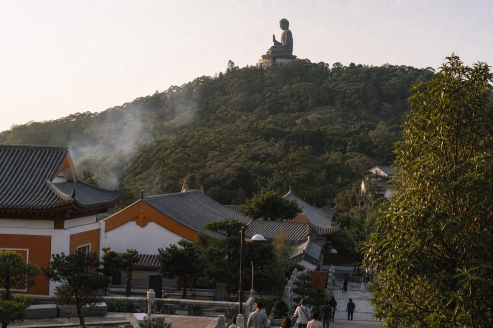 The Tian Tan Buddha statue above Po Lin Monastery, no text, no logos, no people